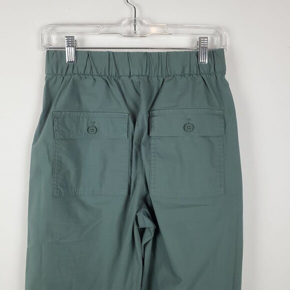 GAP High Rise Pull On Tec Pants Womens XS Olive Green Pockets Elastic Waist - Picture 9 of 13
